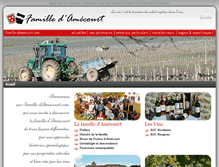 Tablet Screenshot of famille-damecourt.com
